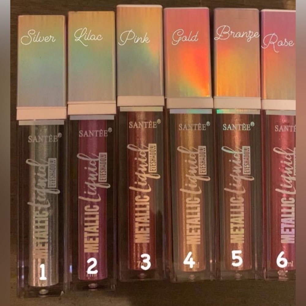 Santee Metallic Liquid Eyeshadow Set (6 Pc)